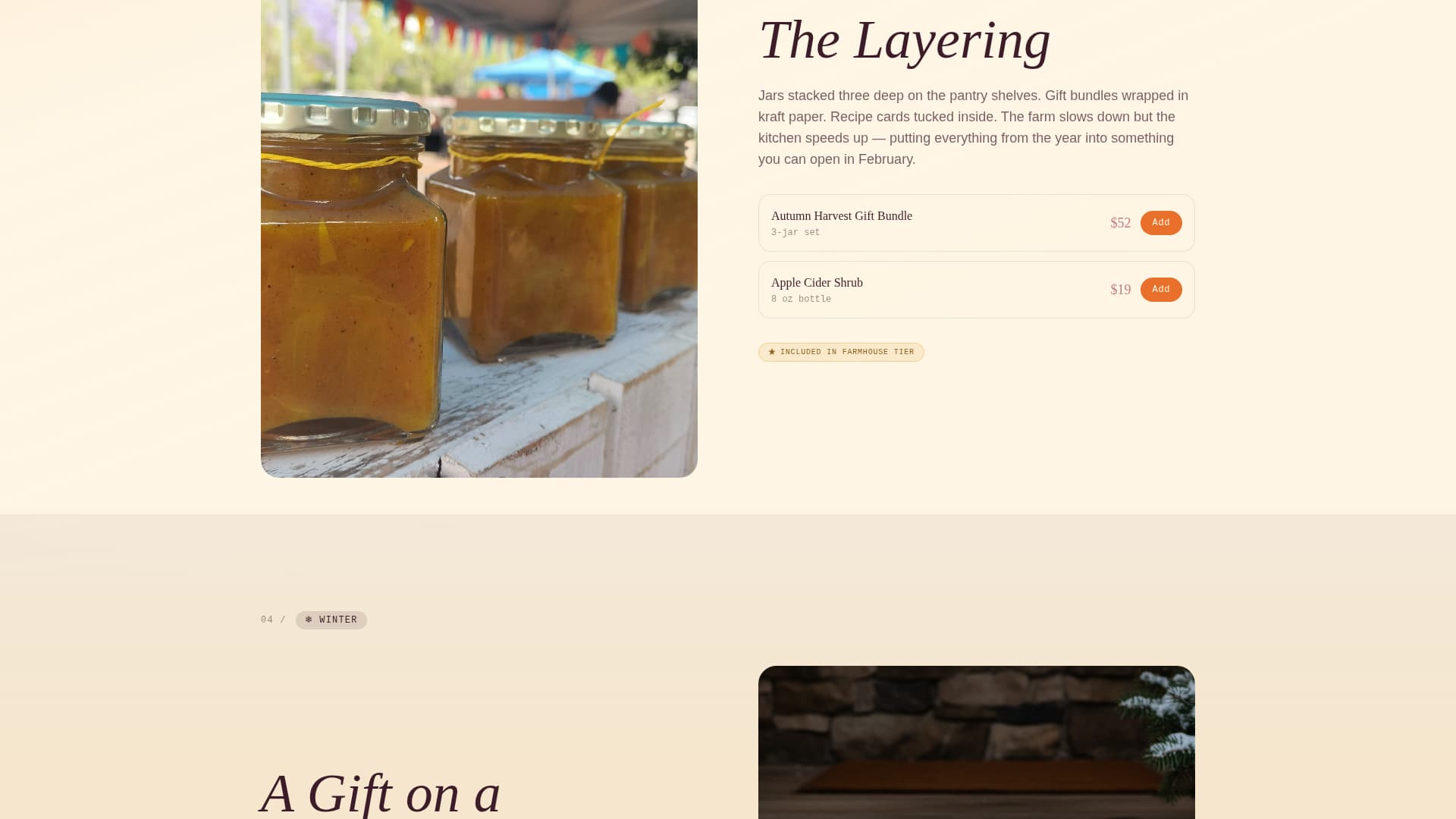 Harvest - Artisan Farmtotable Landing Page Template