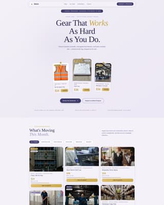 Stitch - Bold Workwear Landing Page Template