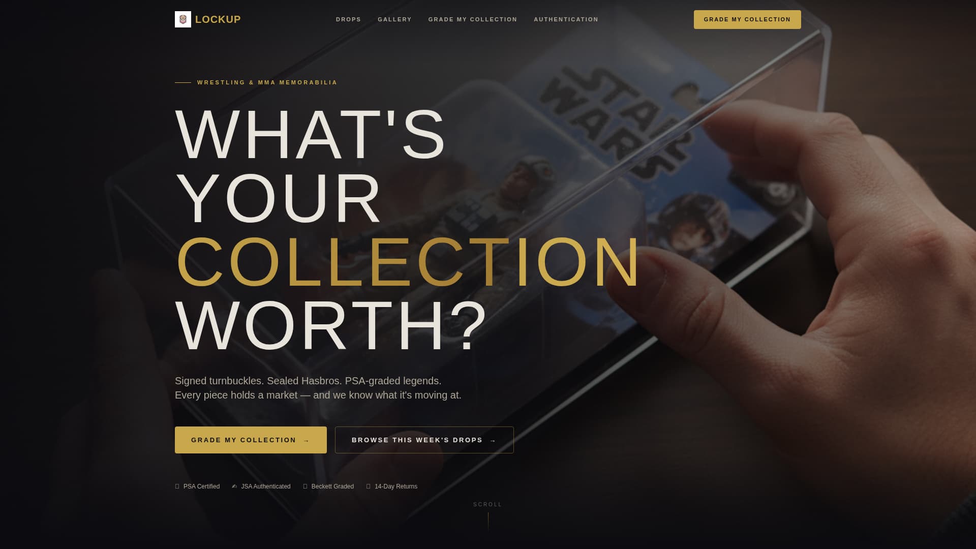 Lockup - Elite Memorabilia Landing Page Template