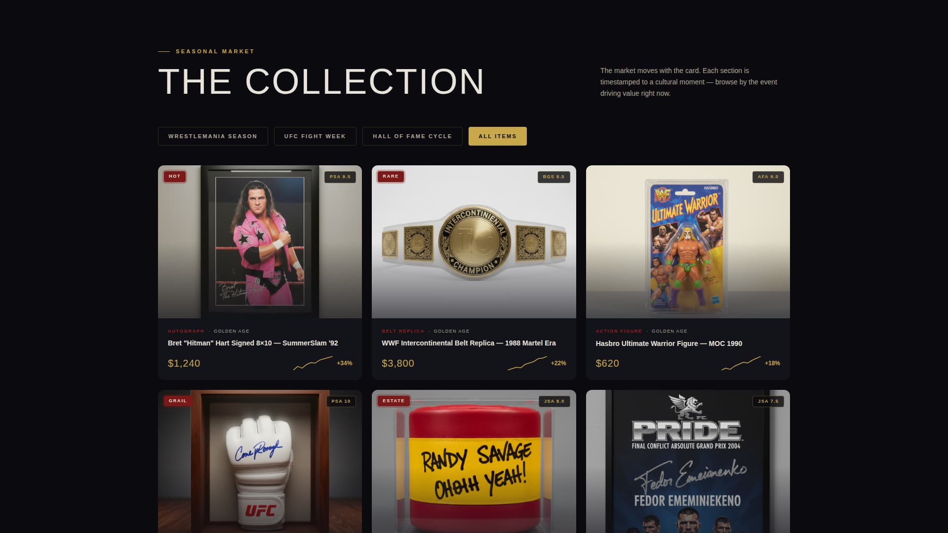 Lockup - Elite Memorabilia Landing Page Template