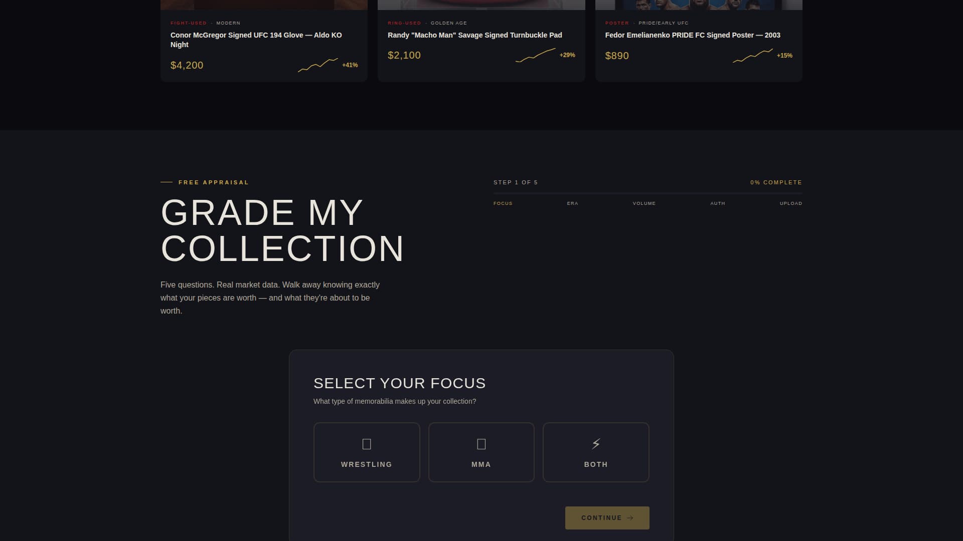 Lockup - Elite Memorabilia Landing Page Template