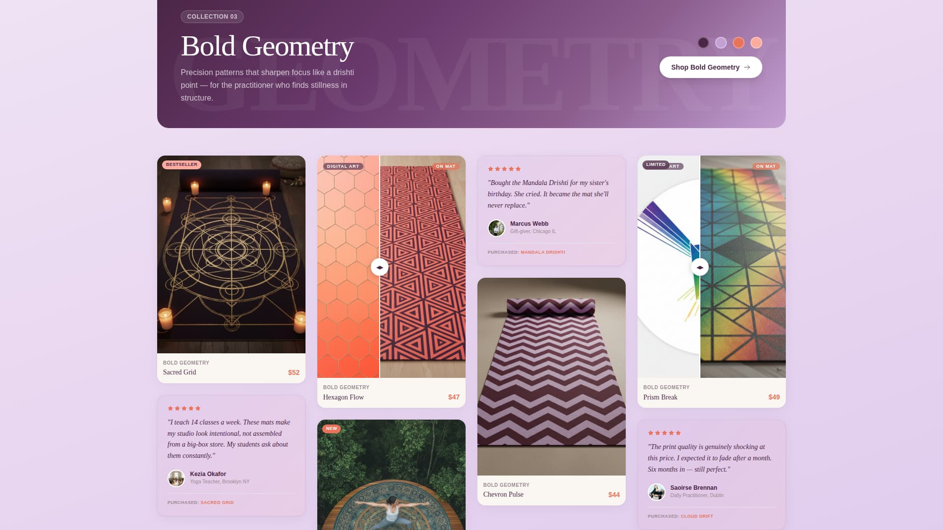 Flow - Stunning Yogamats Landing Page Template