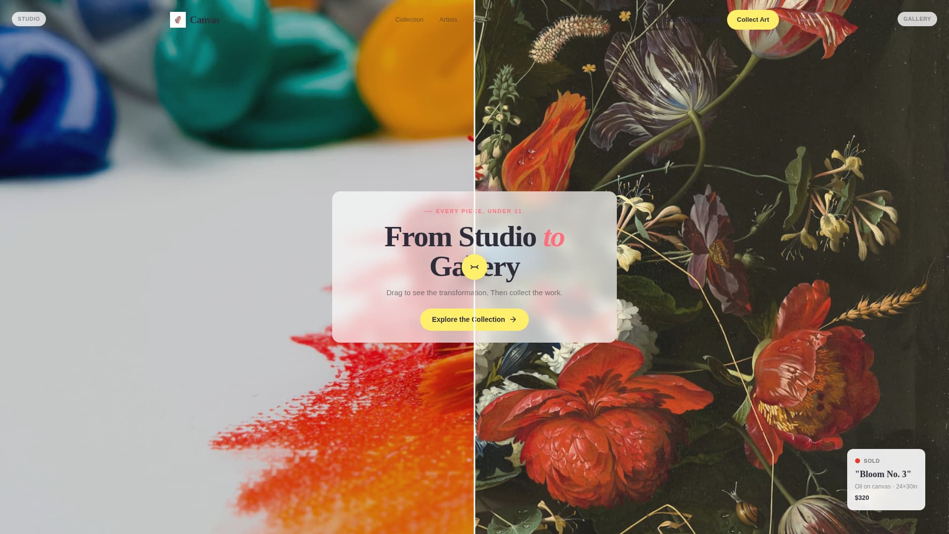 Canvas - Vibrant Youthart Landing Page Template