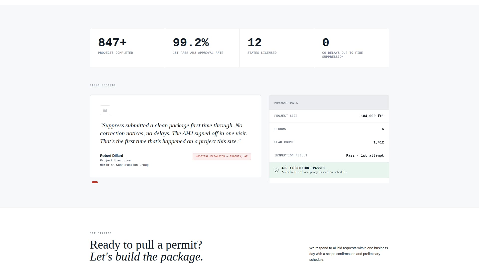Specialist Fire Safety & Prevention Cost Estimator Website Template