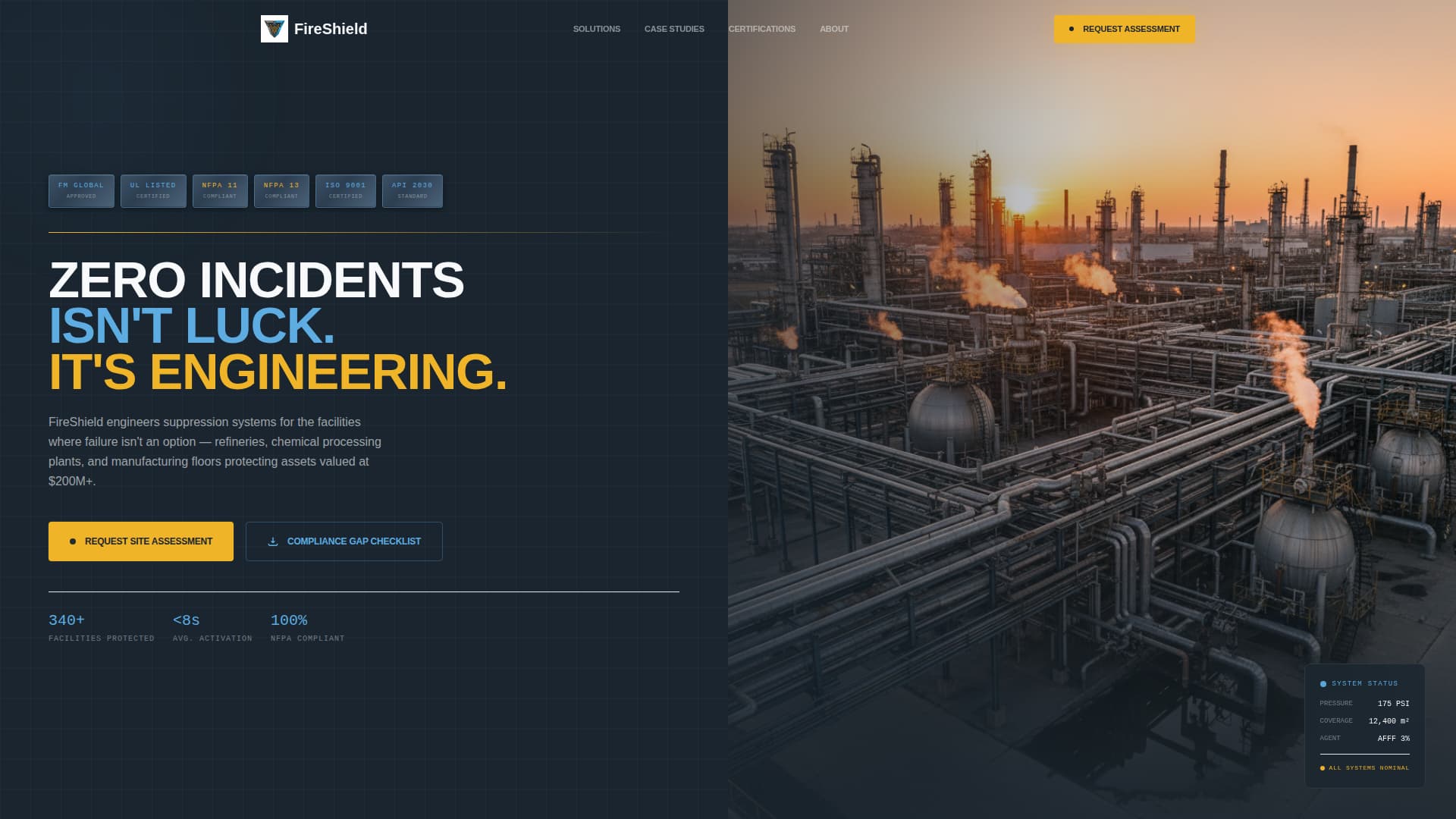 Fire Safety & Prevention Privacy Policy & Terms Website Template