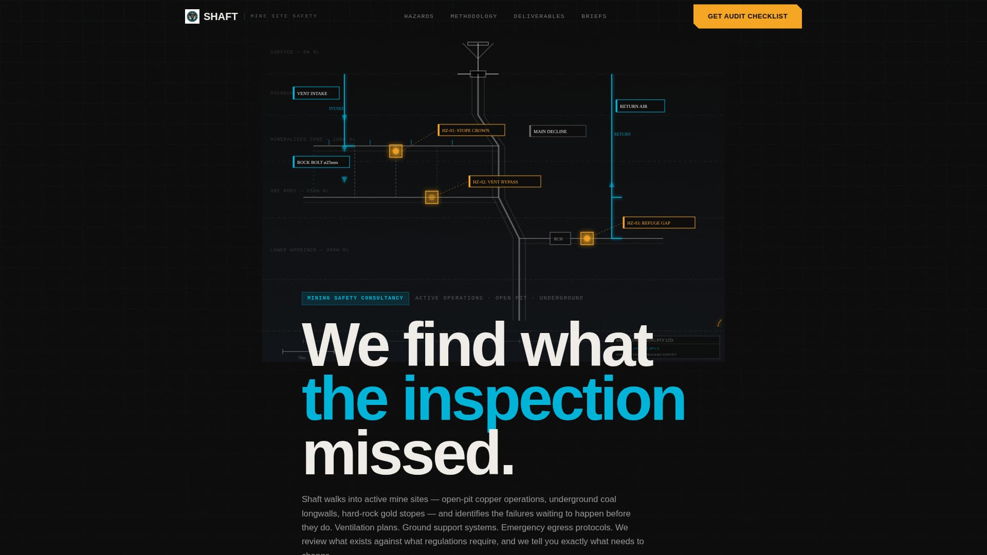 Shaft - Authoritative Miningsafety Landing Page Template