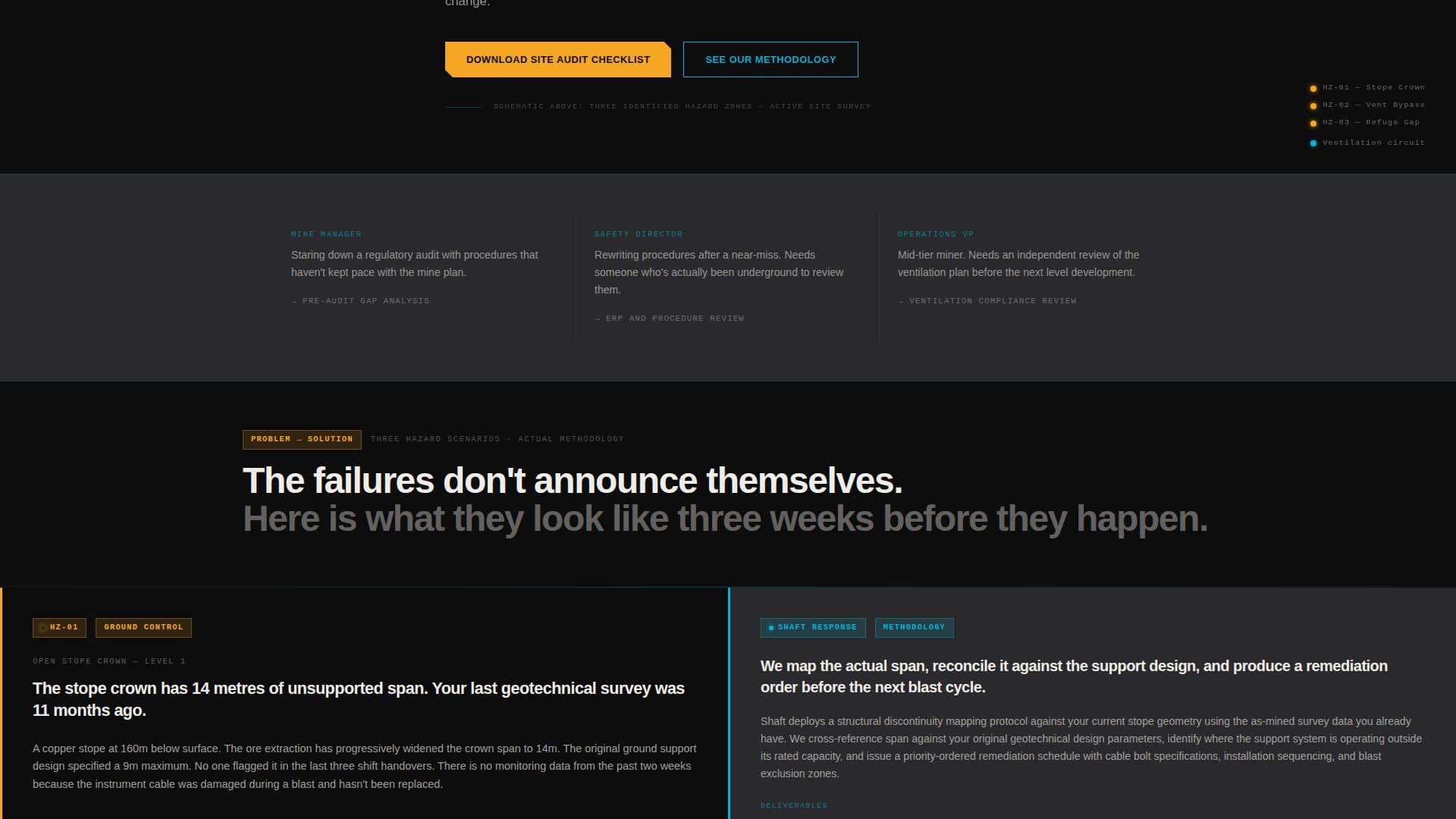 Shaft - Authoritative Miningsafety Landing Page Template