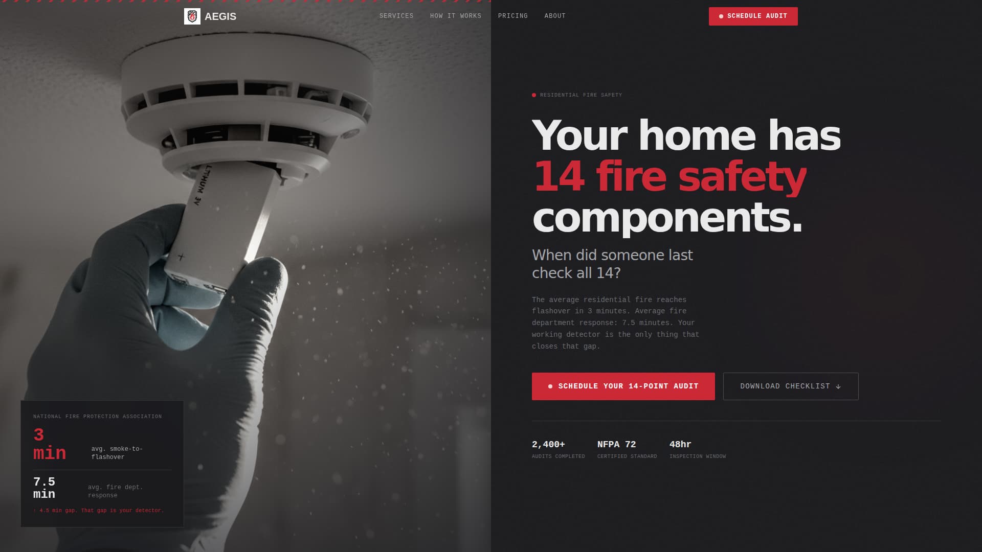 Specialist Fire Safety & Prevention Appointment Booking Website Template