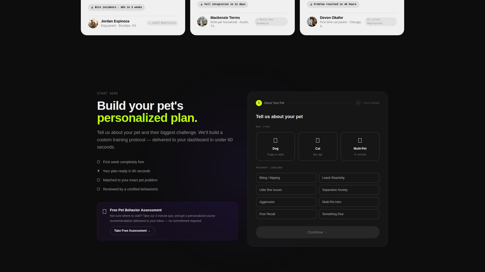 Pet Care Digital Presence Professional Website Template