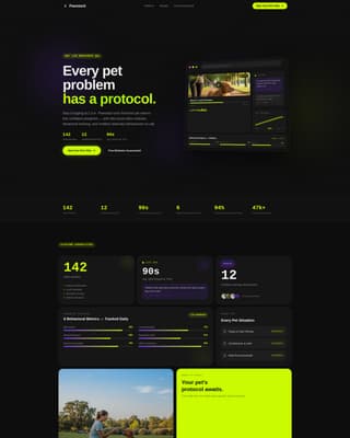 Pet Care Digital Presence Professional Website Template