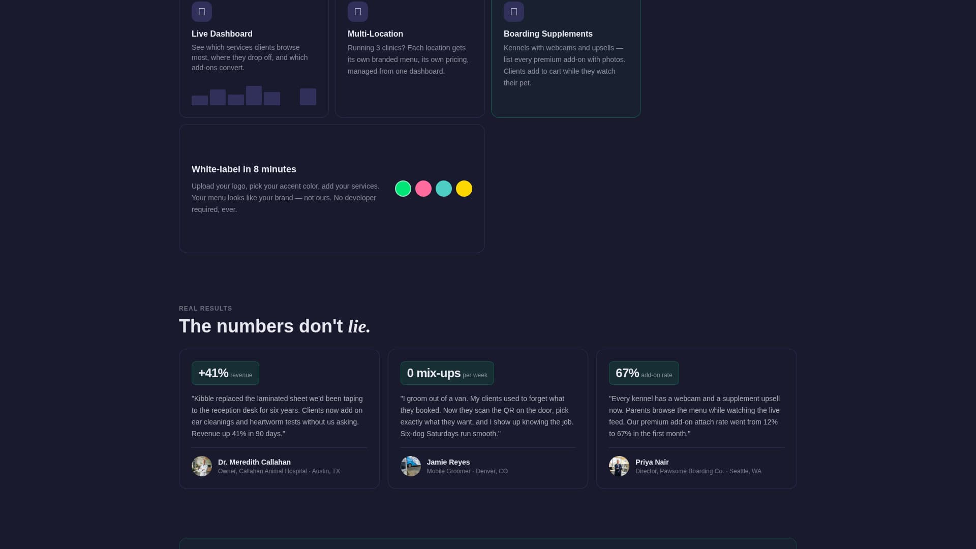 Pet Care Digital Presence Cost Estimator Website Template
