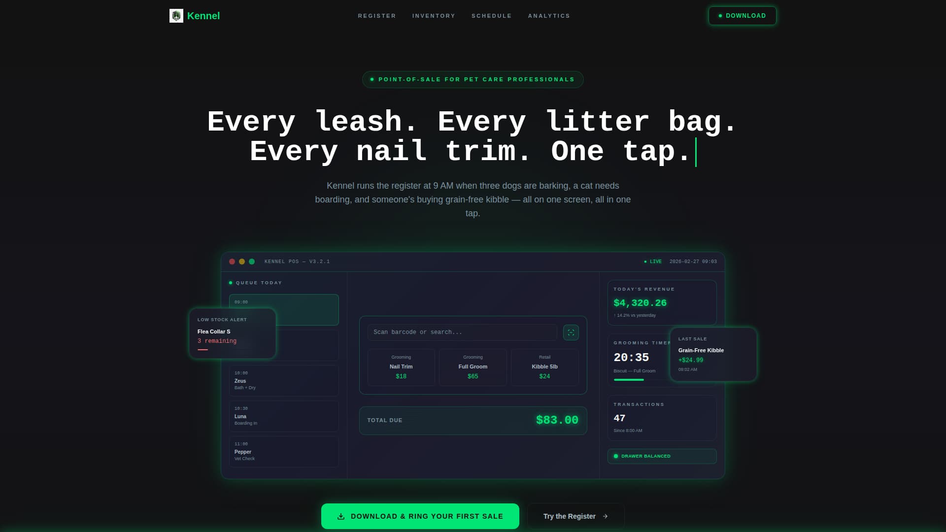 Shelter — Certified Pet Boarding Landing Page Template