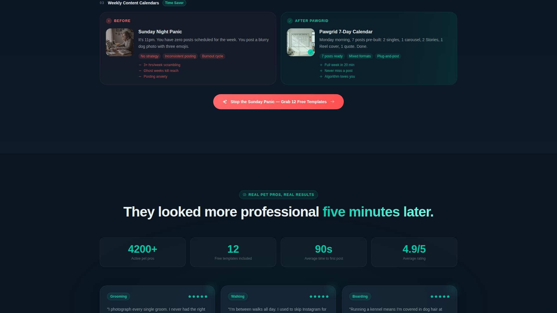 Specialist Pet Care Digital Presence Professional Website Template