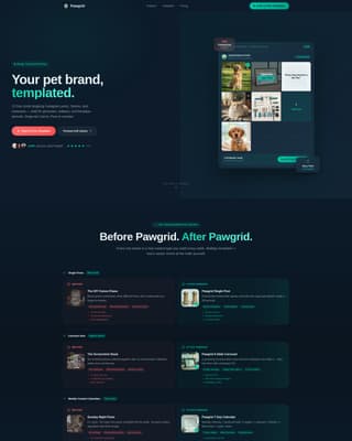 Specialist Pet Care Digital Presence Professional Website Template