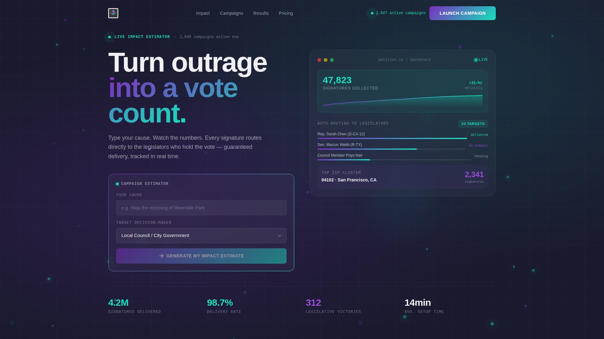 Petition - Powerful Advocacy Landing Page Template