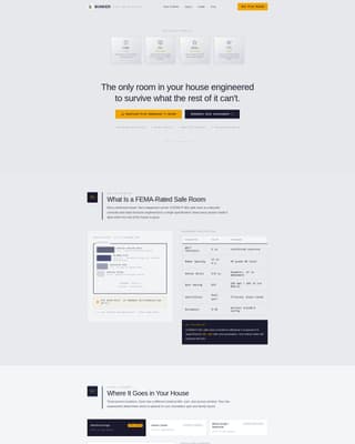 Bunker - Certified Stormshelter Landing Page Template