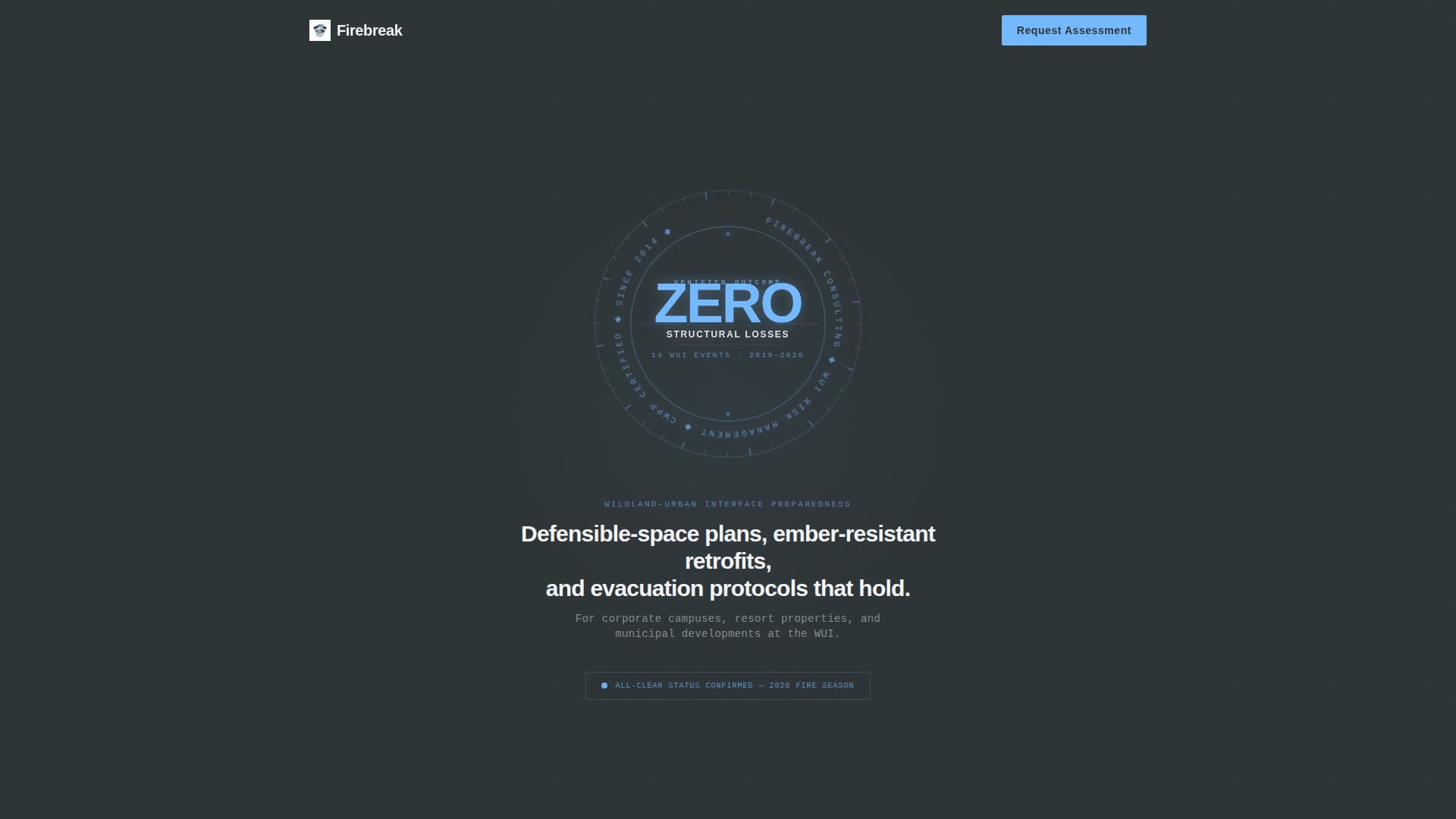 Firebreak - Proven Wildfirepreparedness Landing Page Template