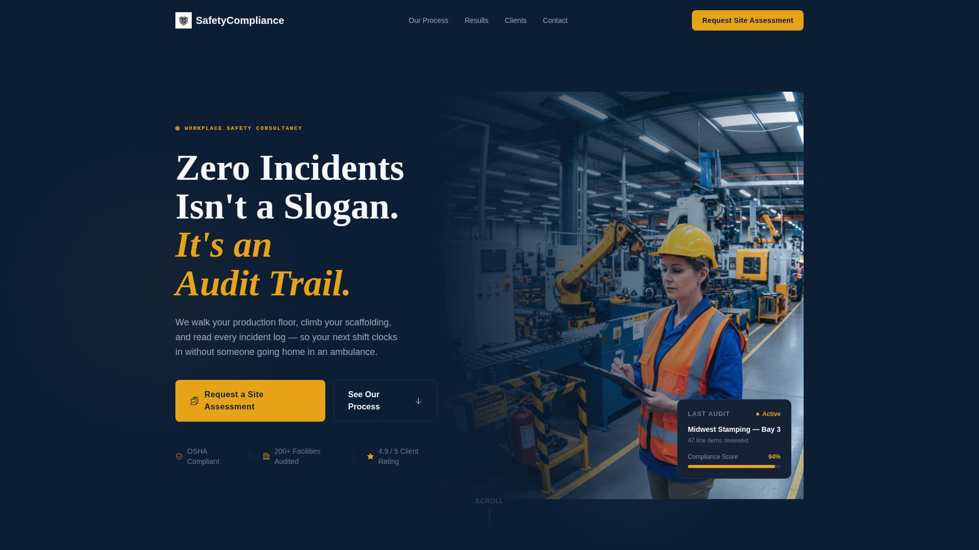 Comply - Authoritative Safetyconsulting Landing Page Template