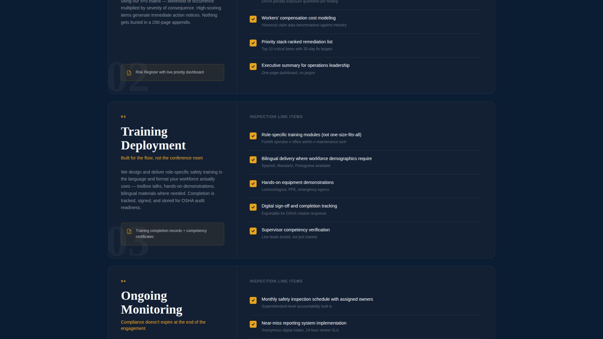 Comply - Authoritative Safetyconsulting Landing Page Template