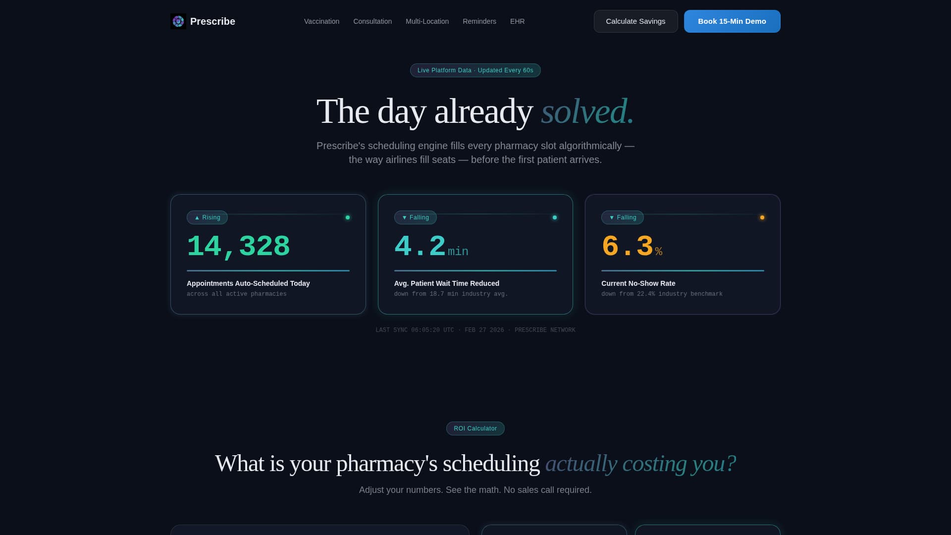 Pharmaceutical Software & SaaS Appointment Booking Website Template