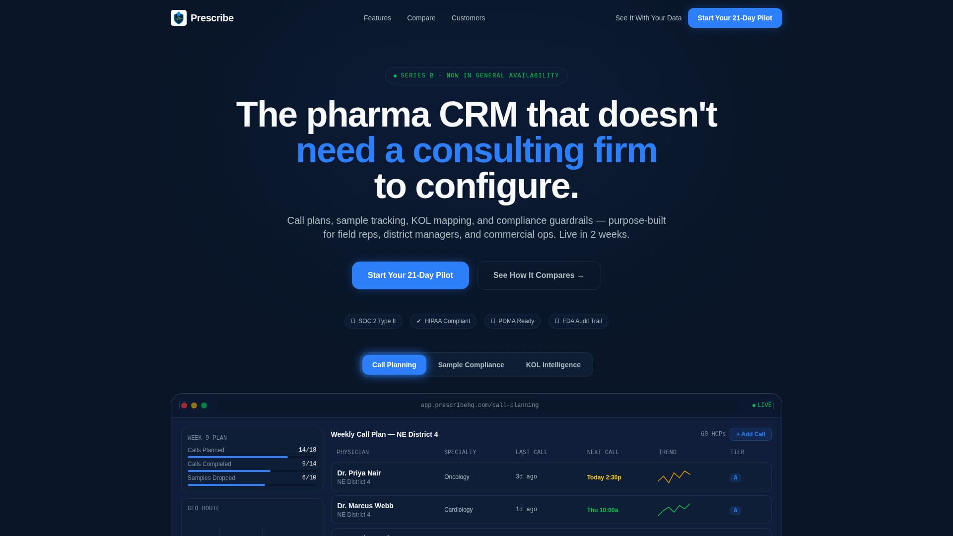 Specialist Pharmaceutical Software & SaaS Appointment Booking Website Template