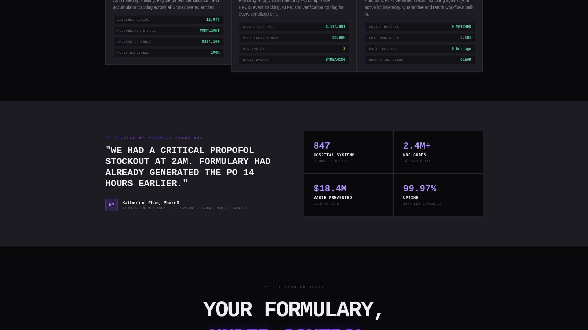 Expert Pharmaceutical Software & SaaS Professional Website Template