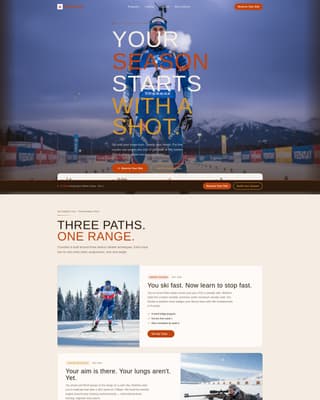 Crossfire - Elite Biathlon Landing Page Template