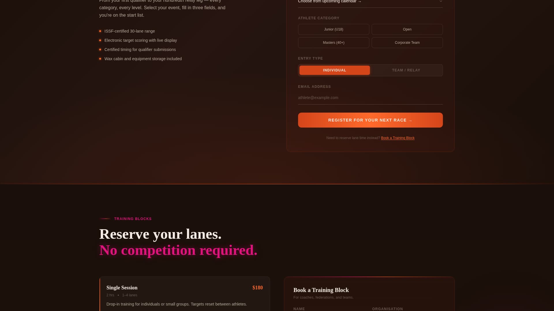 Biathlon - Electrifying Wintersports Landing Page Template