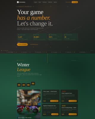 Cue - Dynamic Billiards Landing Page Template