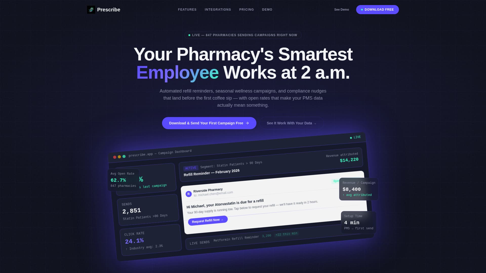 Specialist Pharmacy Software Professional Website Template