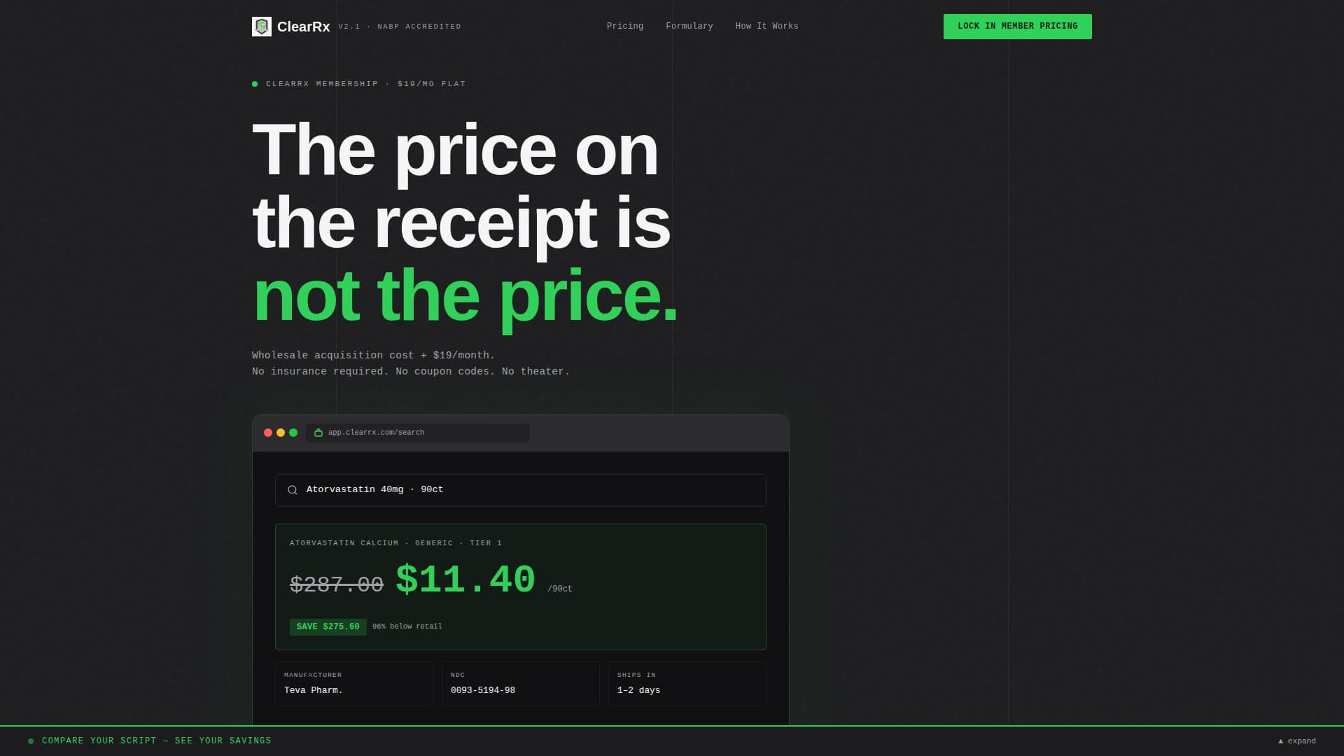 Pharmacy Digital Presence Pricing & Packages Website Template