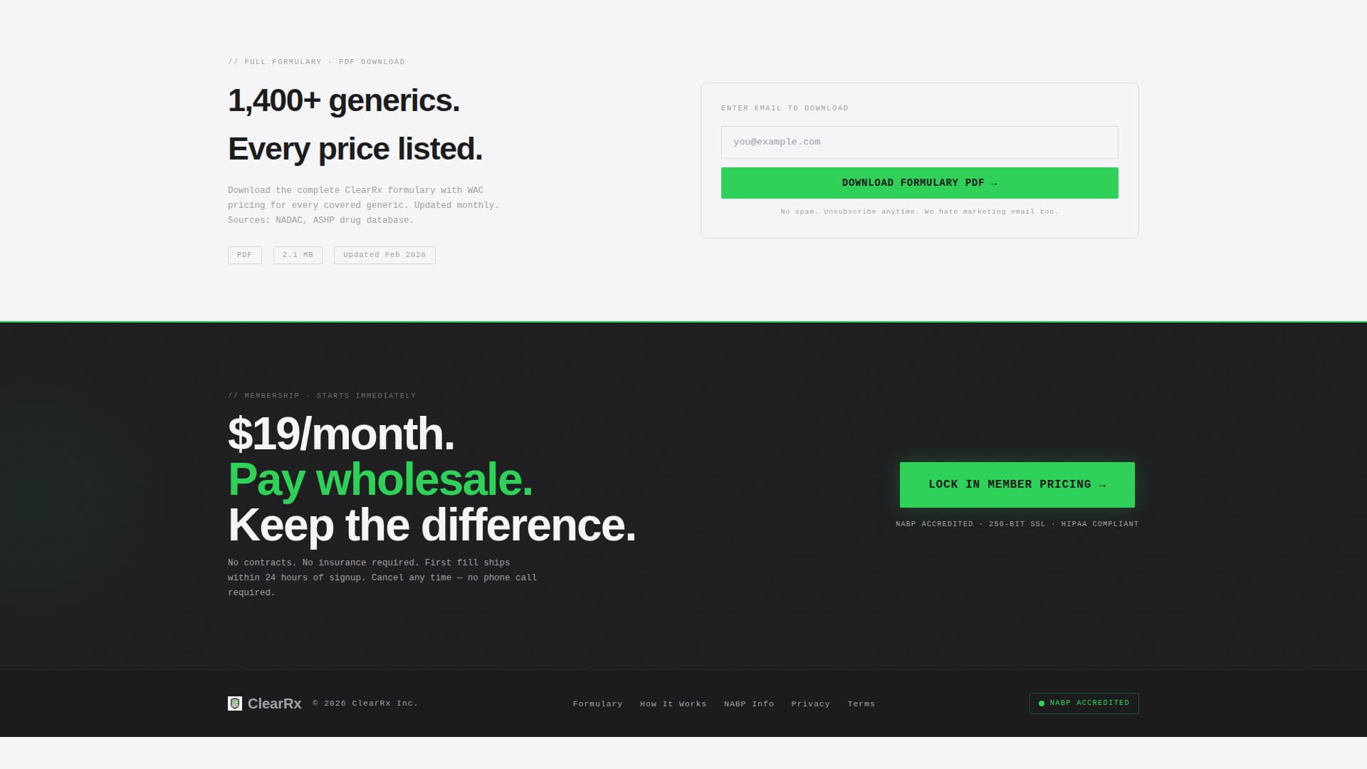 Pharmacy Digital Presence Pricing & Packages Website Template
