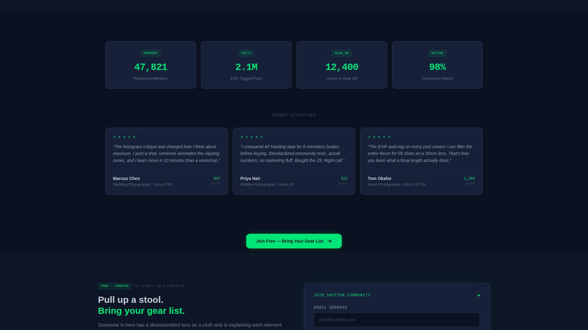 Photography Digital Presence Comparison Website Template