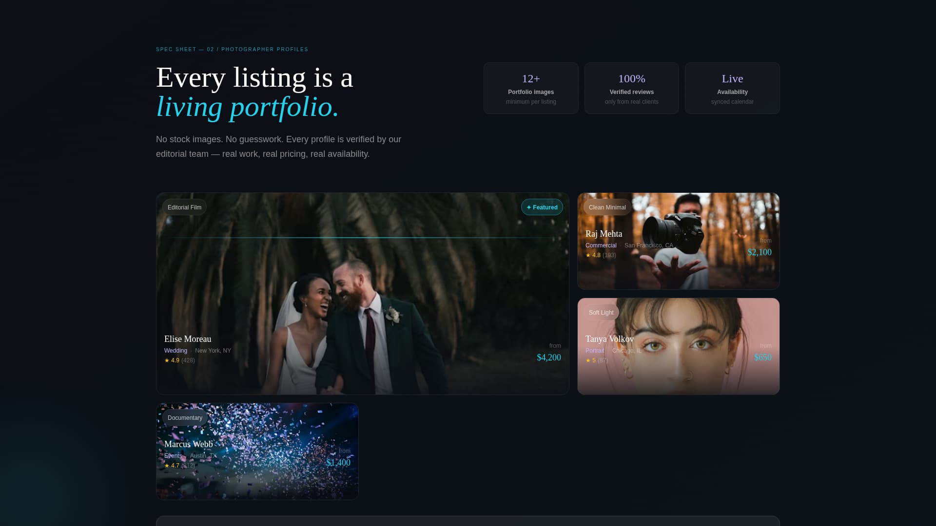 Photography Digital Presence Provider Directory Website Template