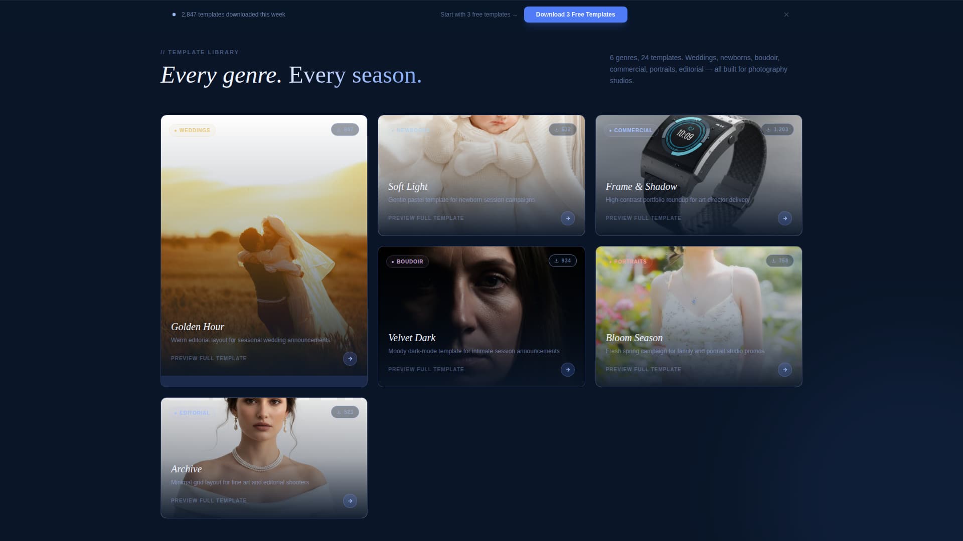 Photography Digital Presence Portfolio & Case Study Website Template