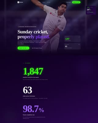 Cricket Professional Website Template