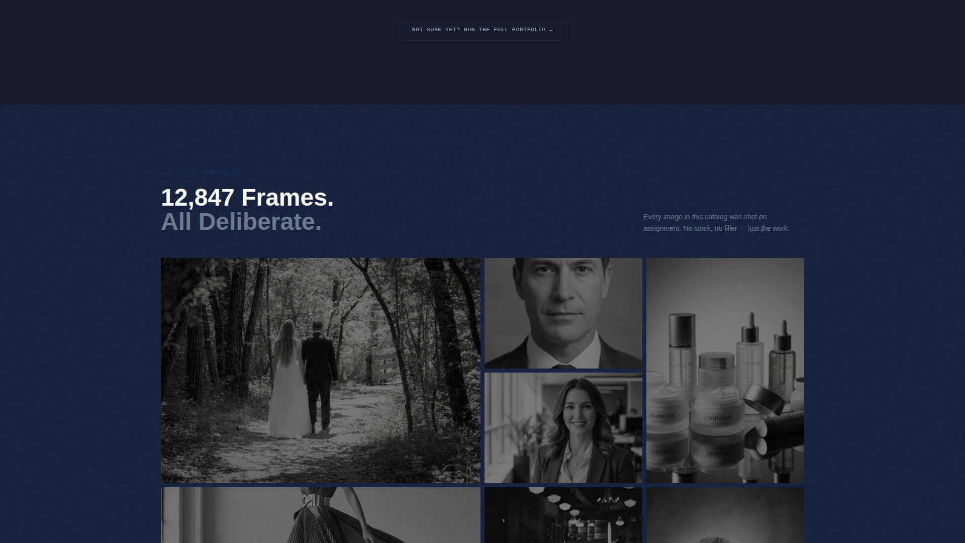 Photography Studio 404 Error Portfolio Discovery Website Template
