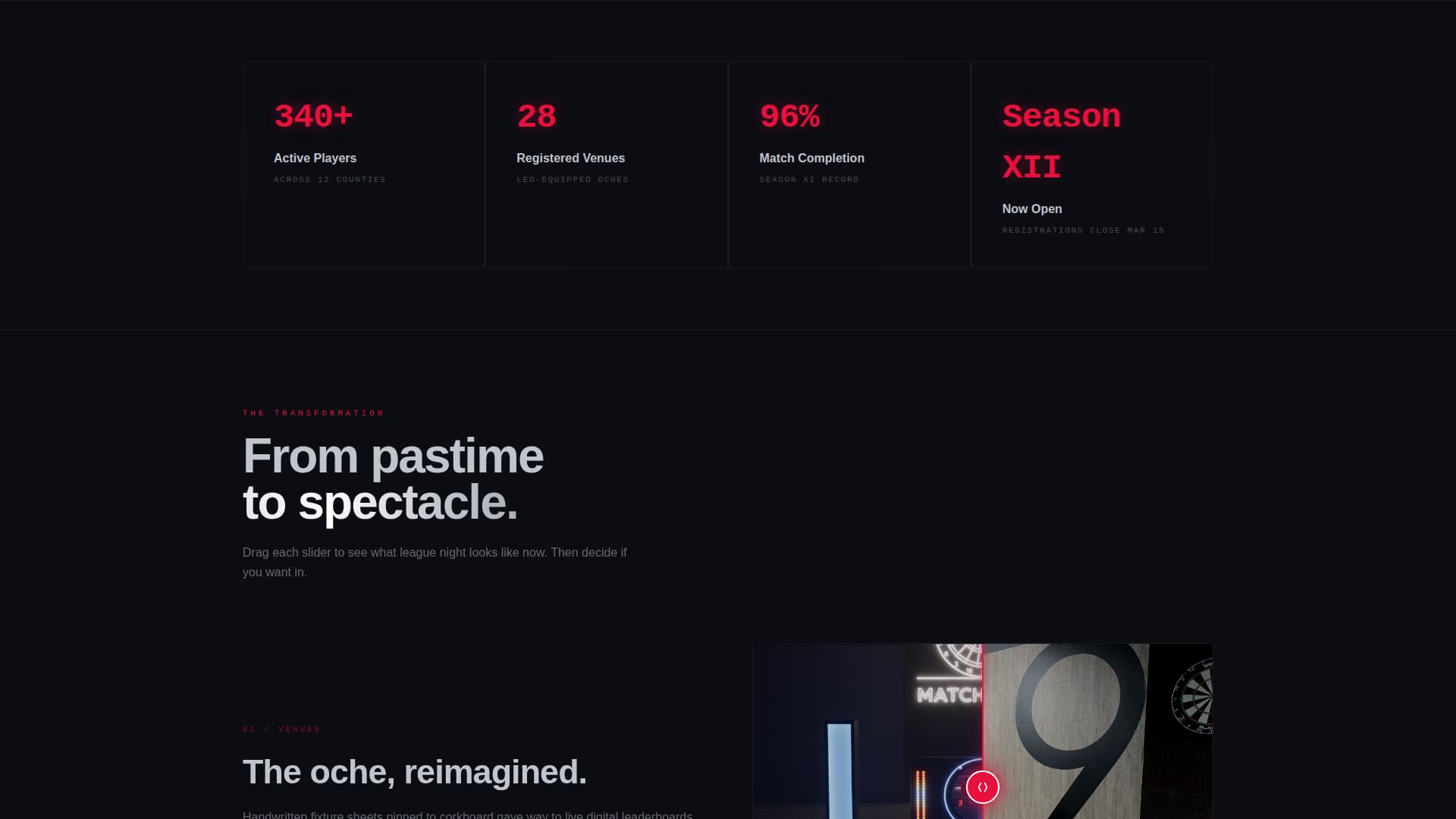 Darts Pre-Launch Website Template