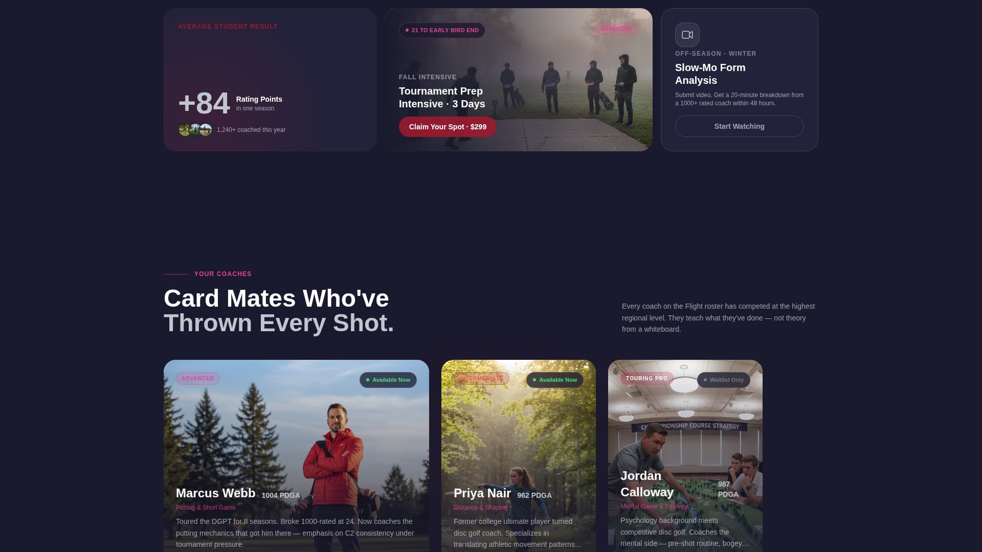 Basket — Dynamic Disc Golf Tournament Landing Page Template