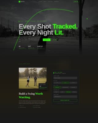 Golf Club & Course Specialist Booking Website Template