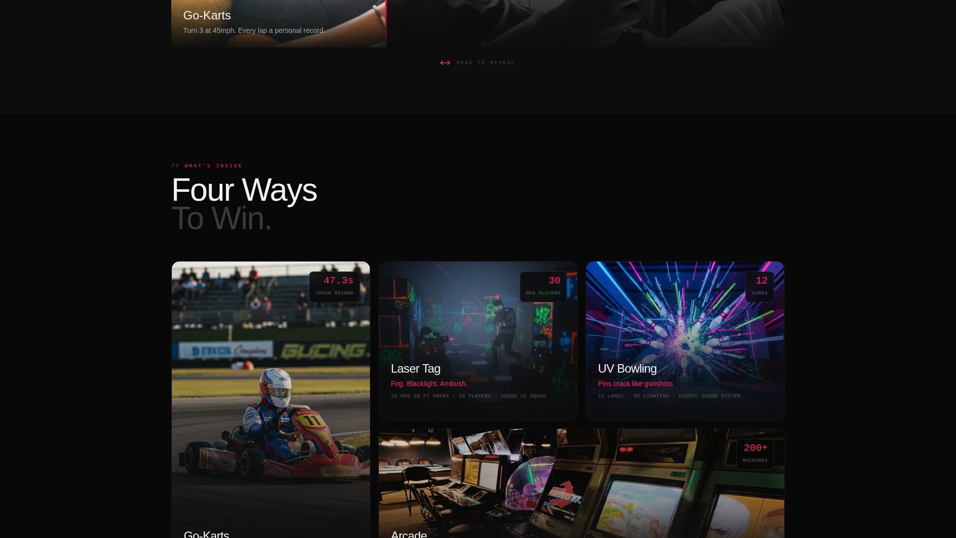 Bowling & Entertainment Center Specialist Booking Website Template