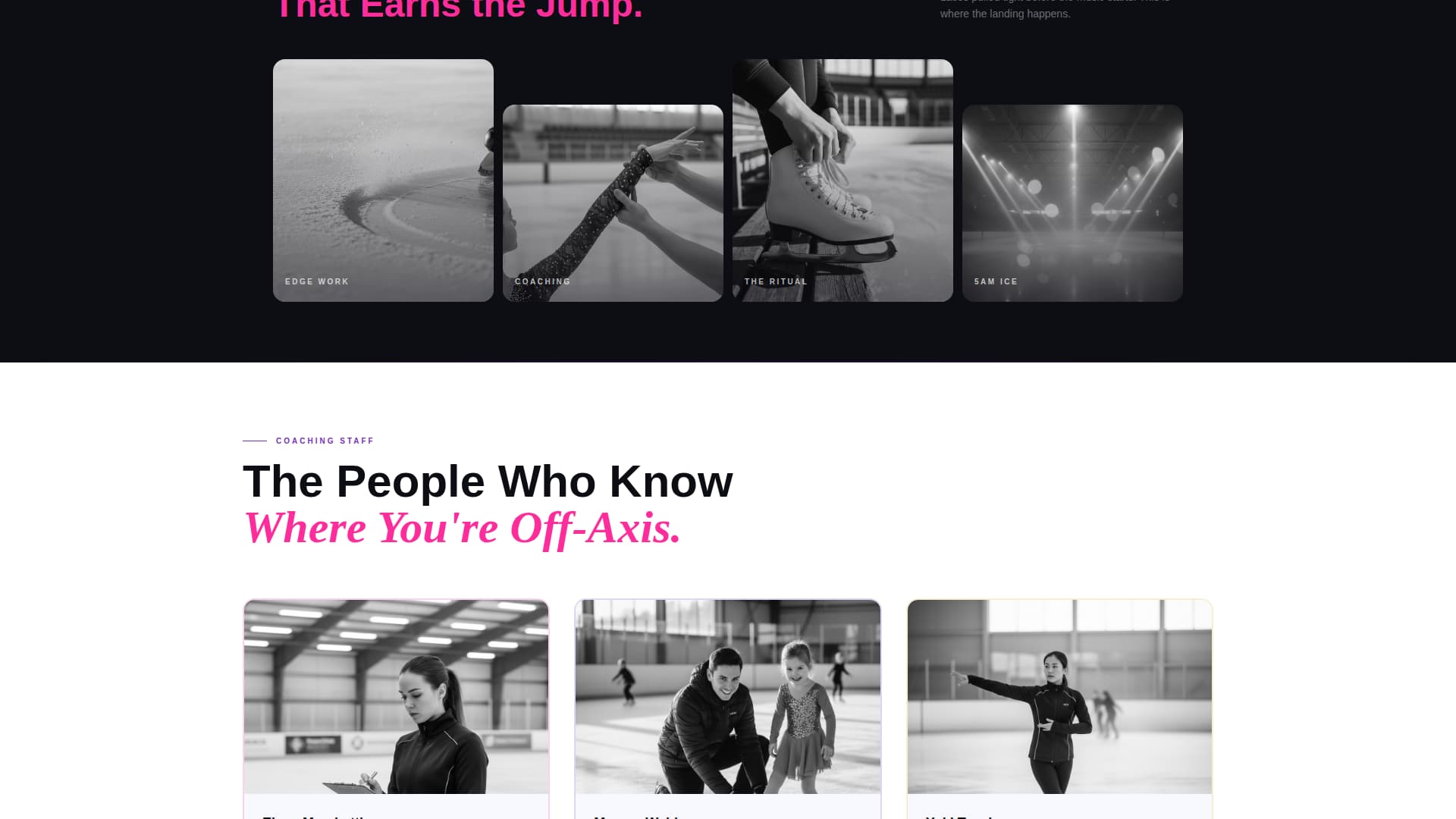 Figure Skating Pricing & Packages Website Template