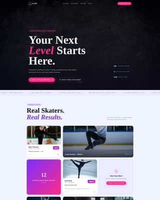 Figure Skating Booking Website Template