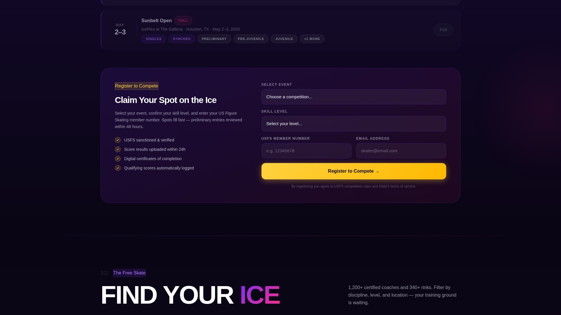 Figure Skating Professional Website Template