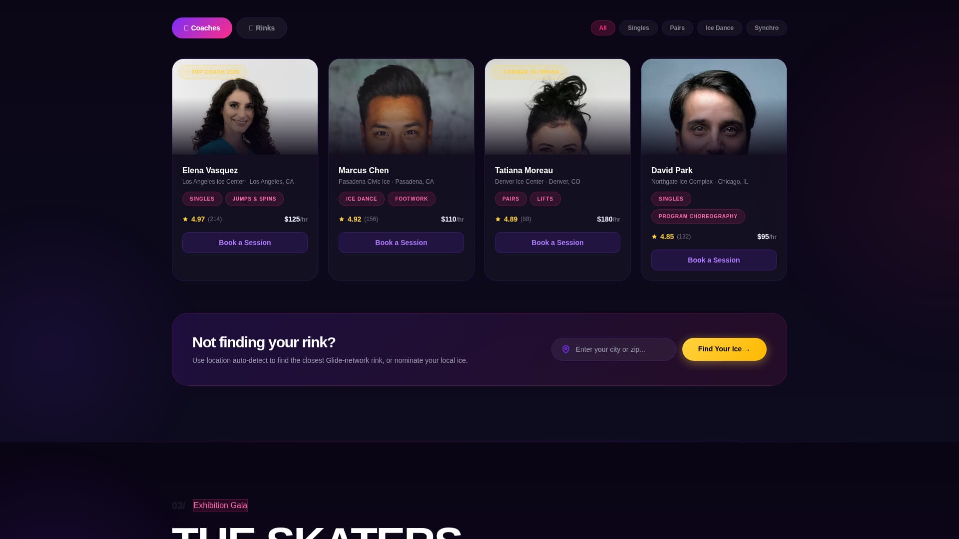 Figure Skating Professional Website Template