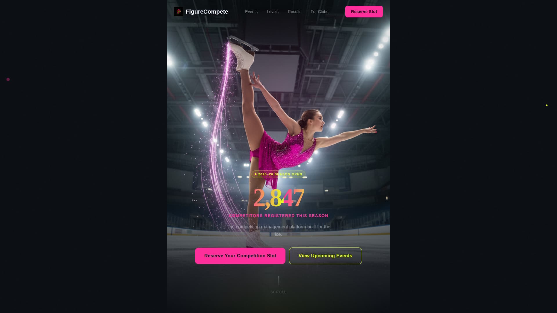 Figure Skating Specialist Booking Website Template