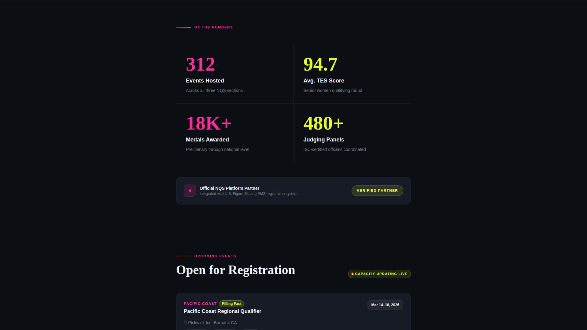Figure Skating Specialist Booking Website Template