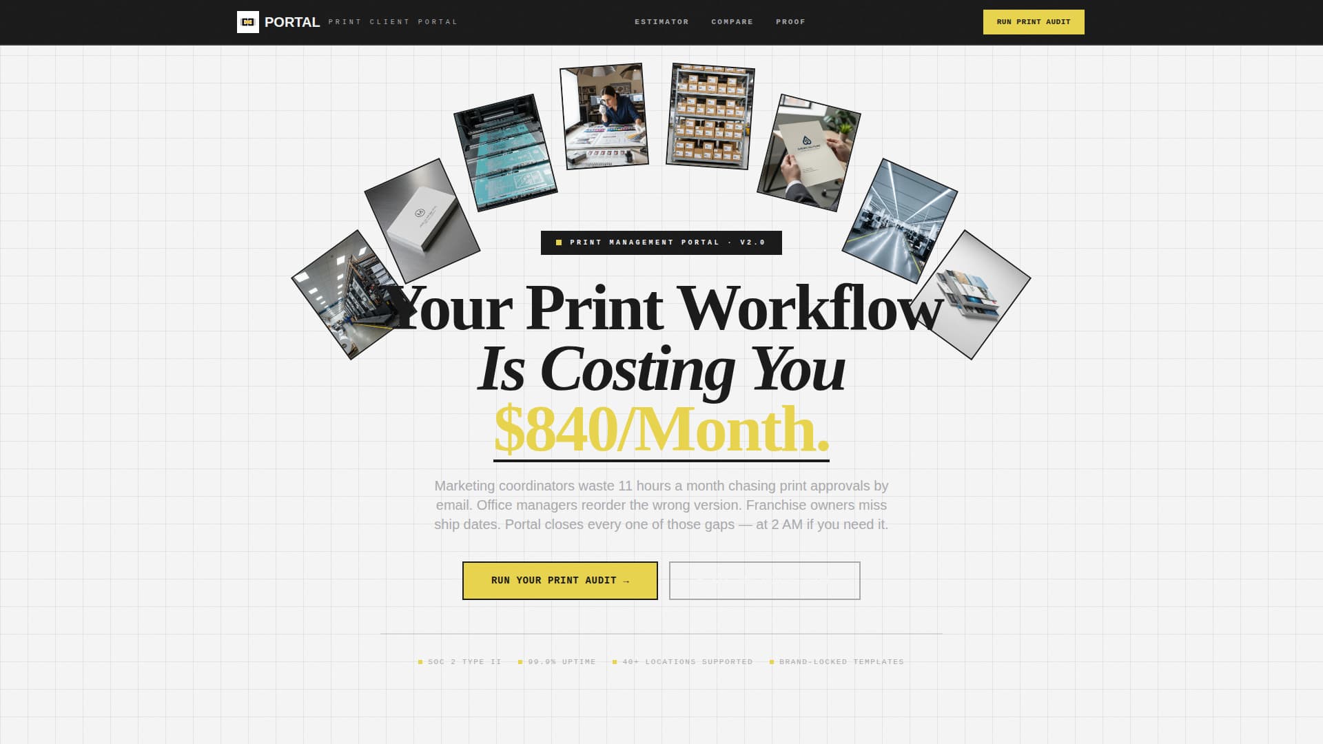 Specialist Printing Digital Presence Cost Estimator Website Template