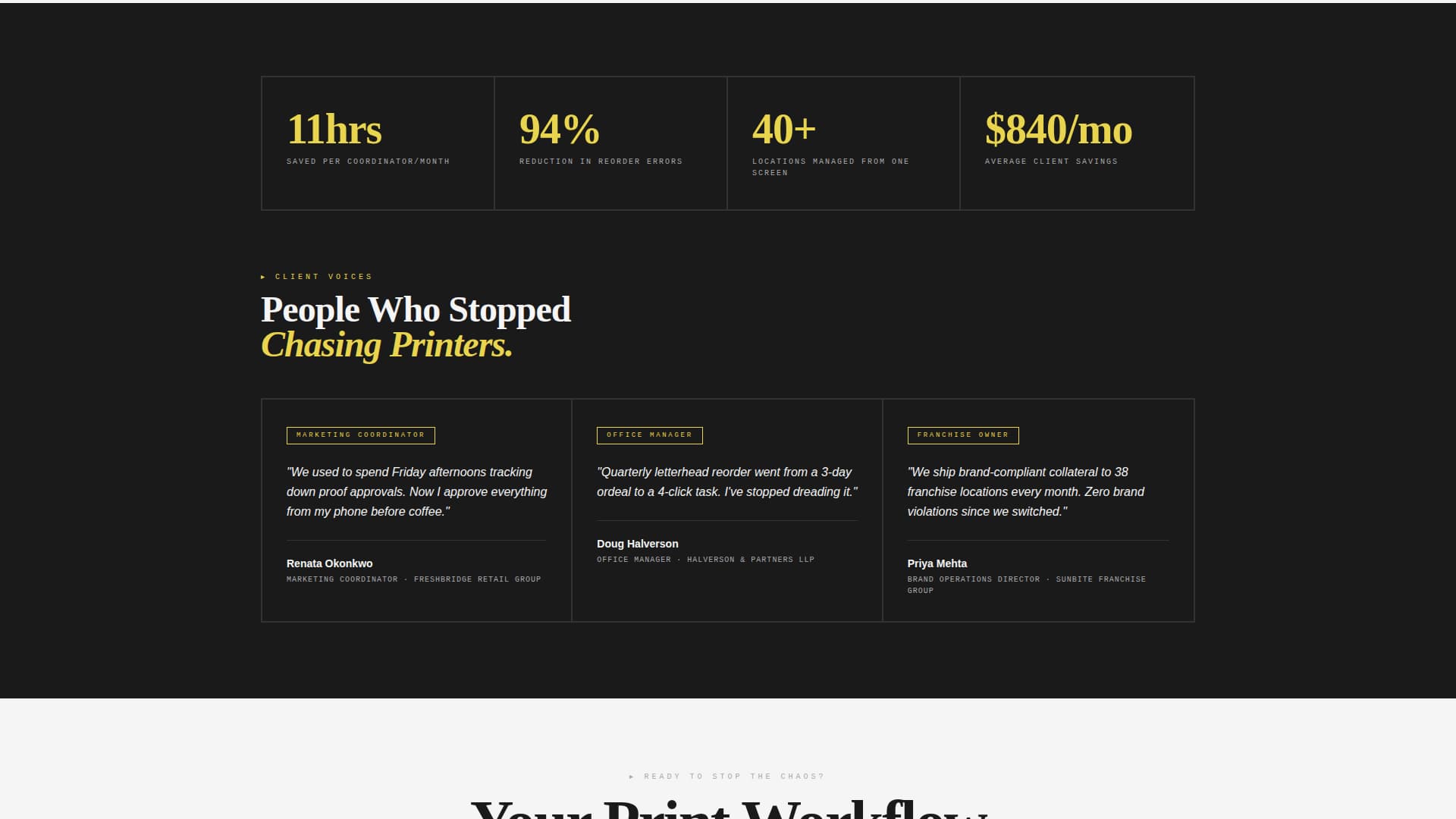 Specialist Printing Digital Presence Cost Estimator Website Template