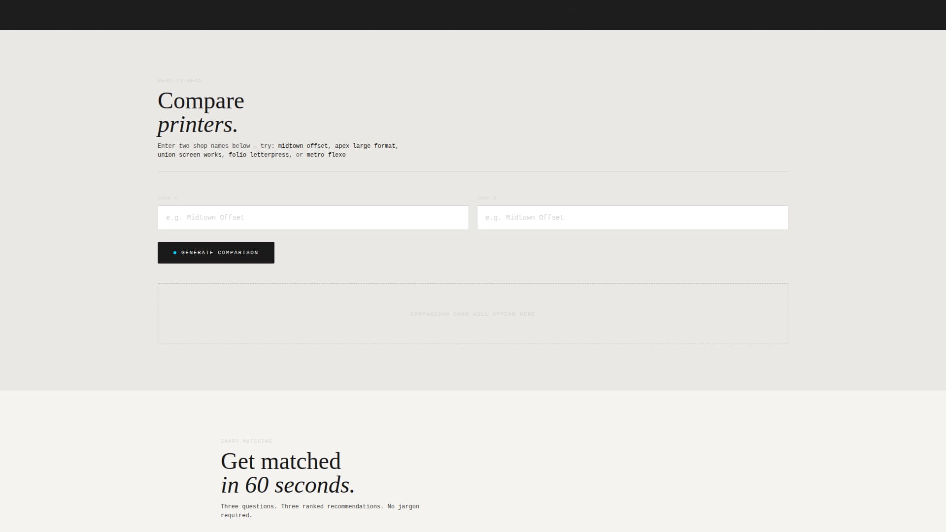 Printing Digital Presence Provider Directory Website Template